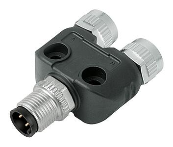 Automation Technology - Sensors and Actuators--Twin distributors, Y-distributor, male connector - 2 female connector_765_2fach_M12S_M12DD_s