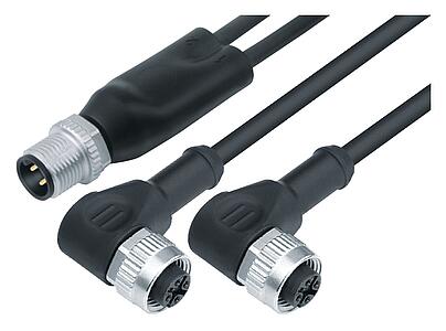 Automation Technology - Sensors and Actuators--Male cable splitter - 2 female angled connector_765_0_21_DG_SK