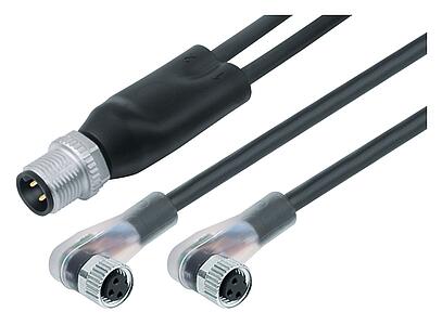 Automation Technology - Sensors and Actuators--Male cable splitter - 2 female angled connector_765_0_24_DG_SK