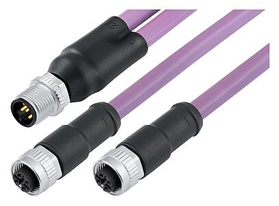 Automation Technology - Sensors and Actuators--Male cable splitter - 2 female cable connectors_765_VL-A_CAN_ZDG_M12SM12DD