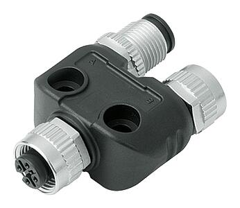 Automation Technology - Sensors and Actuators--Twin distributors, Y-distributor, male connector - 2 female connector_765_2fach_M12D_M12S_M12D