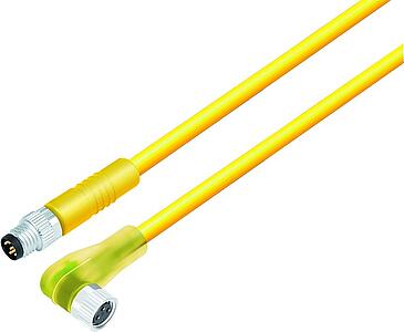 Tecnología de automatización - sensores y actuadores--Conector de cable macho - conector hembra en ángulo_VL_718_KS_WD_LED_ZDG_yellow