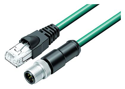Tecnología de automatización -  transmisión de datos--Cable de conexión conector de cable macho - conector RJ45_VL_RJ45_77-9753_KS-77-3529-34708_blgr