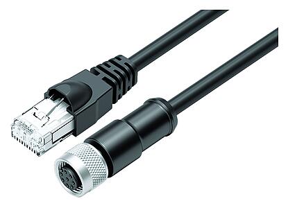 Tecnología de automatización -  transmisión de datos--Cable de conexión conector de cable hembra - conector RJ45_VL_RJ45_77-9753_KD-77-3530-64708_black