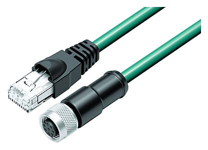 Tecnología de automatización -  transmisión de datos--Cable de conexión conector de cable hembra - conector RJ45_VL_RJ45_77-9753_KD-77-3530-34708_blgr