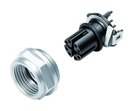 Ilustración 99 3782 401 08 - M12 Toma de brida, Número de contactos: 8, blindable, SMT, IP68, M14x1,0, Montaje en pared