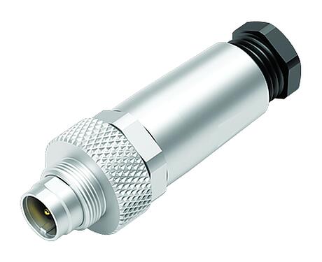 Ilustración 99 0413 10 05 - M9 Conector de cable macho, Número de contactos: 5, 3,5-5,0 mm, blindable, soldadura, IP67, con puño protector